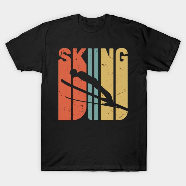 Retro SKIING /  Skiing lover gift idea / Skiing fan present / winter sports / ski jumping gift T-Shirt by Anodyle